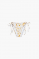 Bikini cu imprimeu floral și șnururi ajustabile