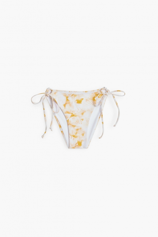 Bikini cu imprimeu floral și șnururi ajustabile