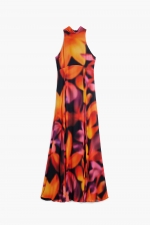 Rochie lungă elegantă cu imprimeu floral