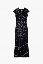 Rochie midi mulată cu imprimeu multicolor