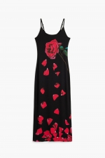 Rochie midi multicoloră cu imprimeu floral