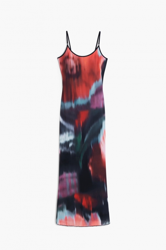 Rochie midi cu bretele și print floral
