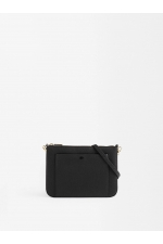 Geantă crossbody neagră cu textură distinctivă