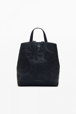 Rucsac mini negru cu broderie mandala