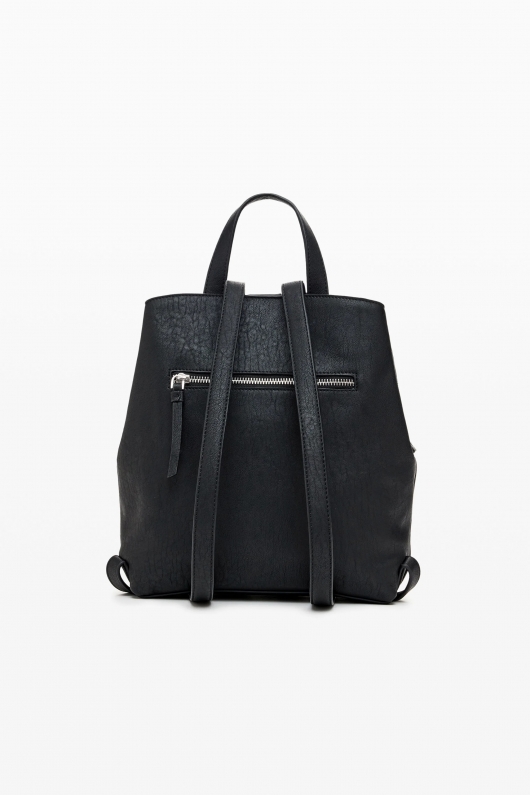 Rucsac mini negru cu broderie mandala