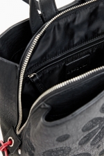 Rucsac mini negru cu broderie mandala