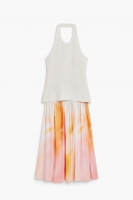 Rochie midi cu top crosetat