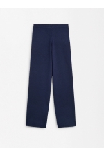 Pantaloni bleumarin casual cu croială dreaptă
