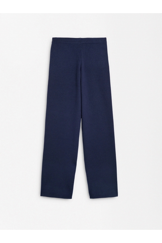 Pantaloni bleumarin casual cu croială dreaptă