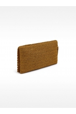 Clutch negru croșetat cu detaliu oglindă