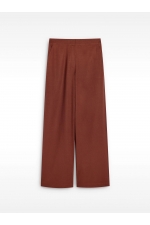 Pantaloni cărămizii casual cu croială dreaptă