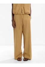 Pantaloni maro casual cu croială dreaptă