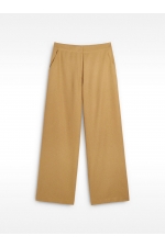 Pantaloni maro casual cu croială dreaptă
