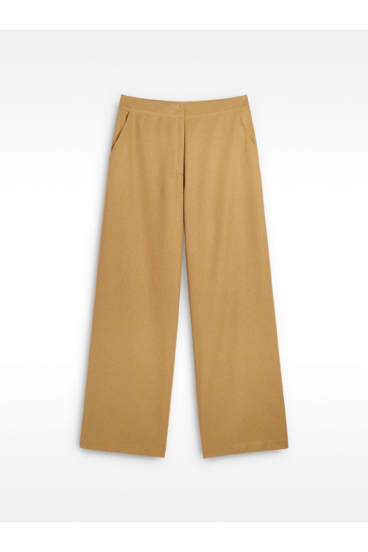 Pantaloni maro casual cu croială dreaptă
