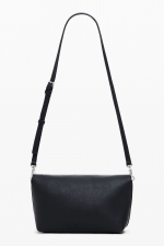 Geantă mică neagră crossbody cu fermoar