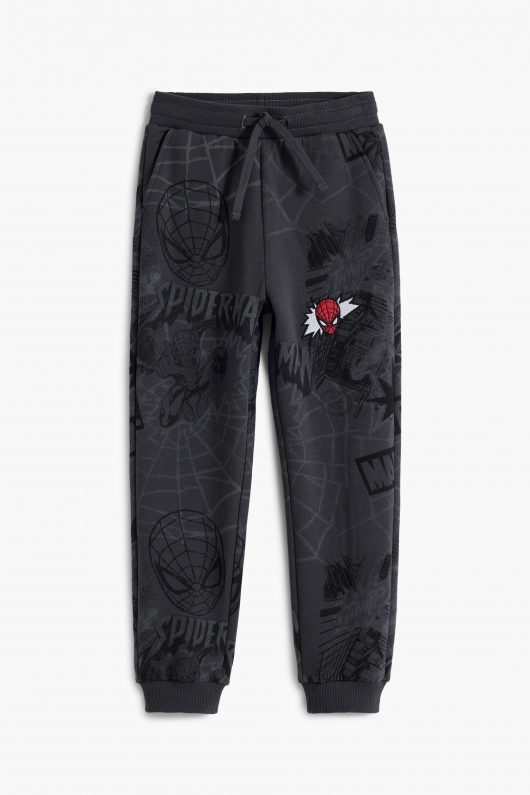 Pantaloni jogger gri cu imprimeu Spiderman™