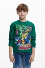 Bluză verde casual cu imprimeu Marvel
