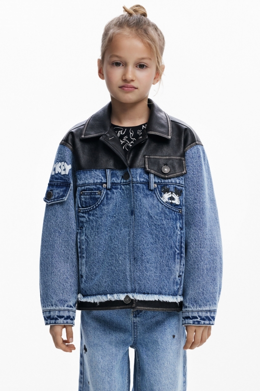 Jachetă denim cu imprimeu Mickey Mouse™