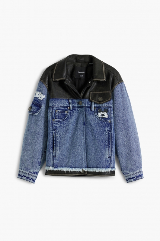 Jachetă denim cu imprimeu Mickey Mouse™