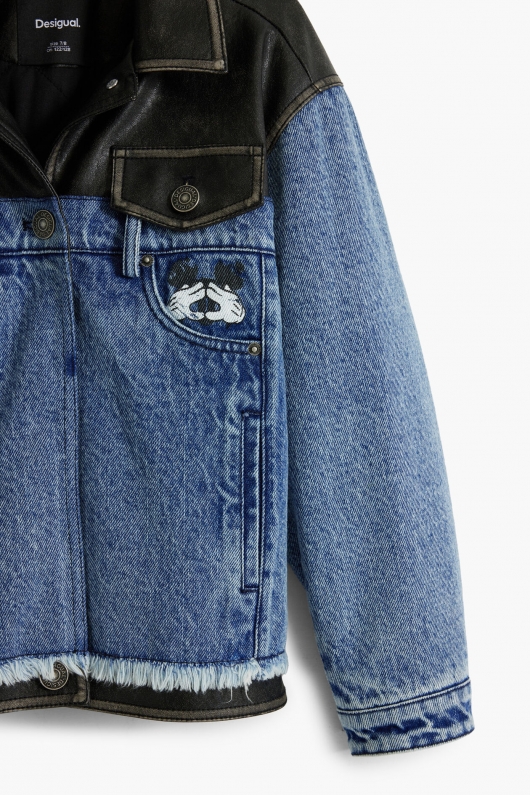 Jachetă denim cu imprimeu Mickey Mouse™