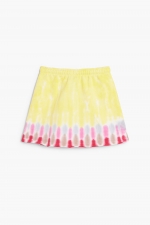 Fustă scurtă tie-dye cu talie elastică