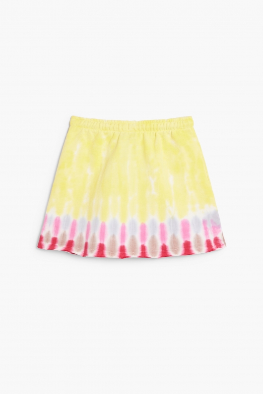 Fustă scurtă tie-dye cu talie elastică