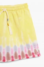 Fustă scurtă tie-dye cu talie elastică