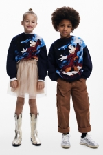 Hanorac negru cu broderie Mickey Mouse™