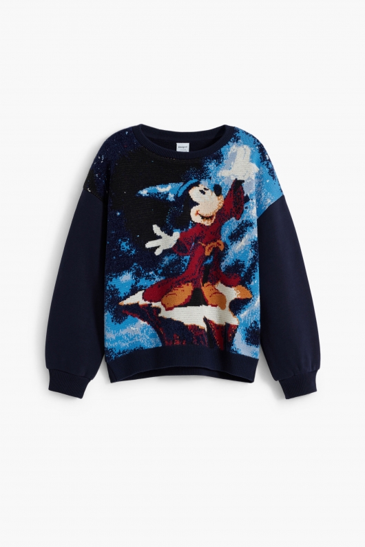 Hanorac negru cu broderie Mickey Mouse™
