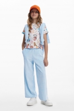 Tricou alb cu print artistic pisici