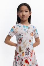 Rochie scurtă Skater cu imprimeu multicolor