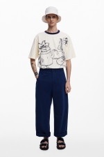 Pantaloni cargo bleumarin cu buzunare mari