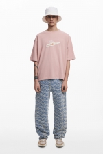 Tricou multicolor cu patch-uri brodate