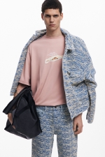 Tricou multicolor cu patch-uri brodate