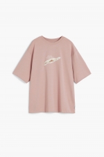 Tricou multicolor cu patch-uri brodate