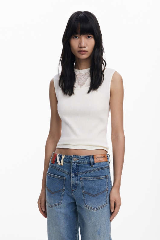 Pantaloni denim albastru deschis boyfriend