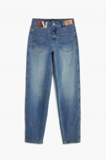 Pantaloni denim albastru deschis boyfriend