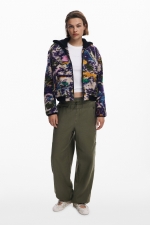 Pantaloni jogger kaki cu buzunare laterale