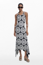 Rochie asimetrică cu imprimeu geometric