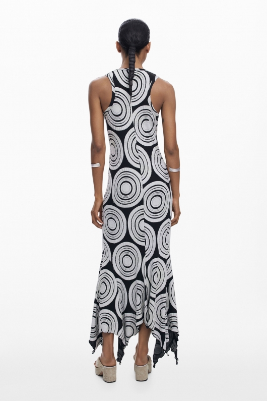 Rochie asimetrică cu imprimeu geometric