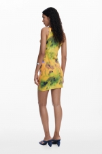 Rochie mini mulată cu imprimeu floral multicolor