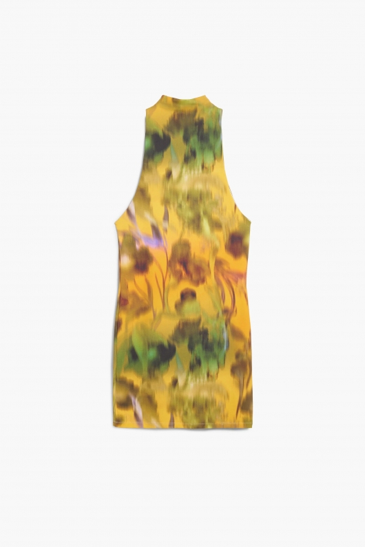 Rochie mini mulată cu imprimeu floral multicolor