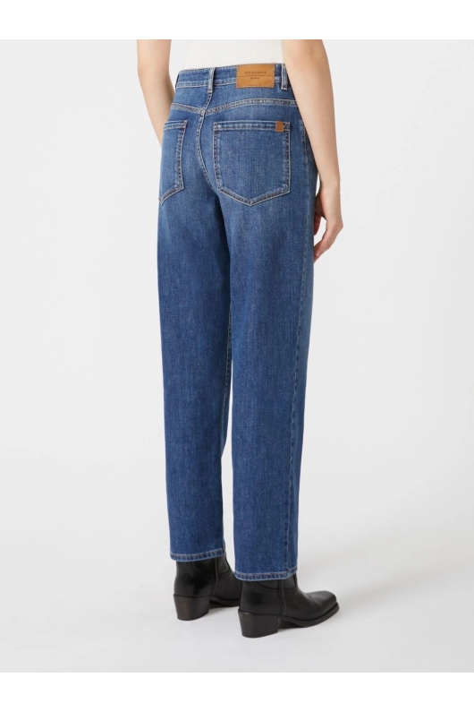 Blugi albastru deschis relaxed fit cu crac drept