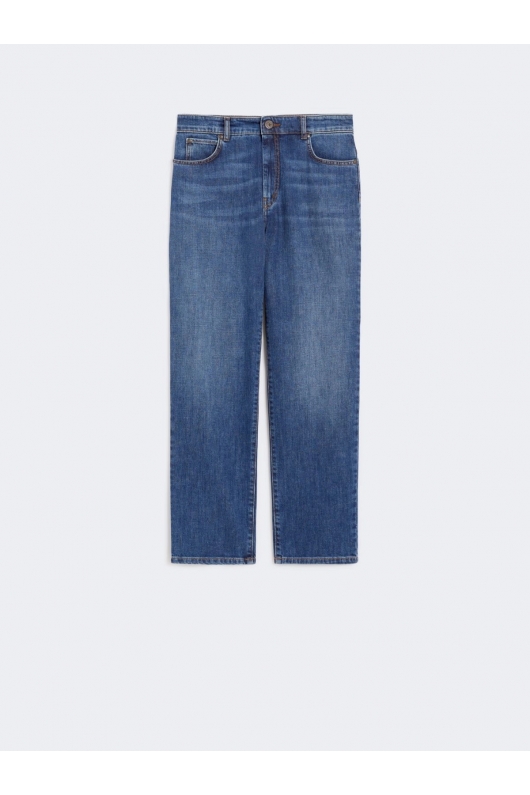 Blugi albastru deschis relaxed fit cu crac drept