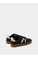 Sneakers negri casual cu detalii contrastante