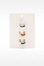 Set 3 inele bicolore deschise auriu-argintiu