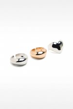 Set 3 inele bicolore deschise auriu-argintiu