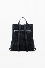 Rucsac mic negru cu flori 3D din piele eco