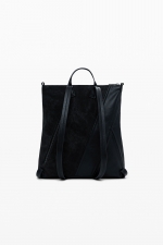 Rucsac mic negru cu detaliu împletit corset