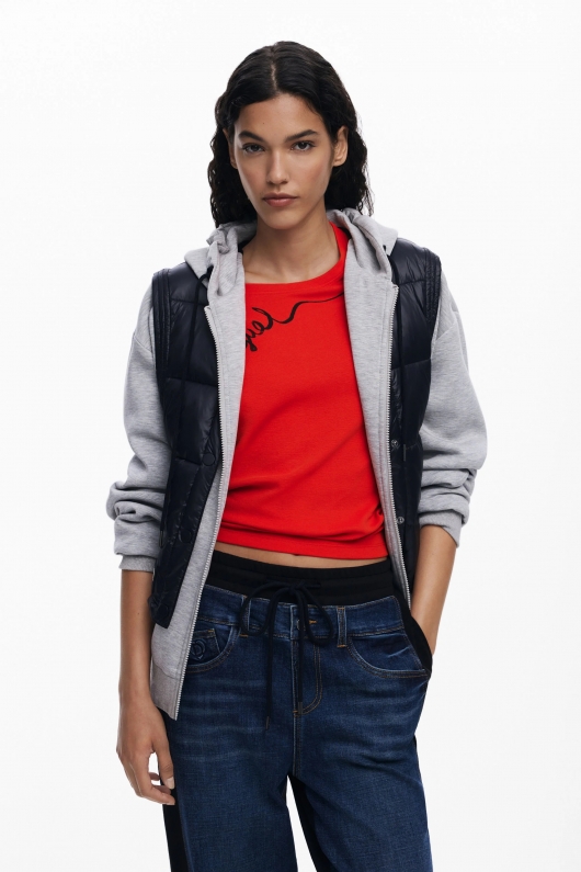 Pantaloni jogger denim albastru spălat